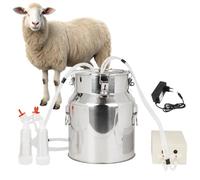 Ddasam Mungitrice elettrica, acciaio inossidabile 3-14L portatile vacca capra secchio aspirazione ventola mungitore pompa del vuoto mungitore secchio barileSerbatoio per uso alimentare