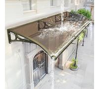 Ddasam Pensilina ad Arco per Portico, 300x100 cm, in Policarbonato, Copertura per Balcone, Ingresso, Patio, con Opzioni Dimensioni 45-243 cm（100x190cm）