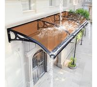 Ddasam Pensilina per Porta, in Policarbonato e Alluminio, Protezione UV/Pioggia/Neve, per Ingresso, Finestra, Patio（100x80cm）