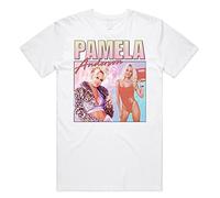 ddAWESDXZ Pamela Anderson Homage T-Shirt Tee Retro 80s 90s Gift Vintage Summer Festival White S