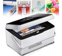 DDCHH Refrigeratore per Insulina, Custodia per Raffreddamento Portatile Insulin, Auto Frigorifero Piccolo Frigorifero Mini Scatole Fredde, per Viaggi, All'aperto, Campeggio, Lavoro,2Battery