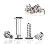 ddckj 40 Pezzi Vite di Giunzione in Acciaio Inox A2 V2a Viti per Mobili M6 x 12 Dado M6 x 20 per Armadi e Lavorazioni del Legno