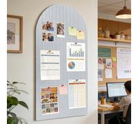 ddckj Bacheca Sughero 120 x 60 cm Bacheca Grande Autoadesiva Board in Feltro Lavagne Decorative per Ufficio, Casa e Cameretta dei Bambini Foto, Promemoria Grigio Luna