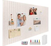 ddckj Bacheca Sughero 120 x 90 cm Bacheca Grande Autoadesiva Board in Feltro Lavagne Decorative per Ufficio, Casa e Cameretta dei Bambini Foto, Promemoria Cammello Chiaro