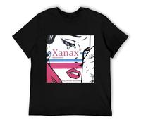 dddddtttDDD Xanax - Artistic Pill Box Aesthetic Design - 2mg Bar Alprazolam Tee Black