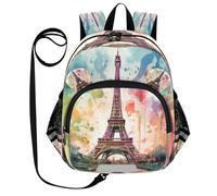 DDDIYEU Abbozzo Torre Dell'acquerello Zaino per Bambini Divertente con Orecchie,Mini Borsa a Spalla Carina,Zainetto per Bambini