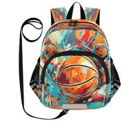 DDDIYEU Acquarello Cartone Animato Basket Zaino per Bambini Divertente con Orecchie,Mini Borsa a Spalla Carina,Zainetto per Bambini