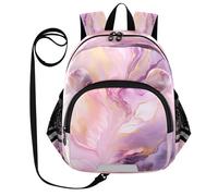 DDDIYEU Acquarello In Marmo Viola Zaino per Bambini Divertente con Orecchie,Mini Borsa a Spalla Carina,Zainetto per Bambini