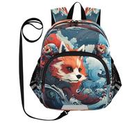 DDDIYEU Acquarello Rosso Del Mare Zaino per Bambini Divertente con Orecchie,Mini Borsa a Spalla Carina,Zainetto per Bambini