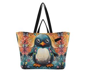 DDDIYEU Acquerello Di Uccelli Animali Freschi Borsa da Spiaggia Impermeabile,Borsa da Viaggio Donna,Borsa per Spesa Ragazze