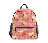 DDDIYEU Api Gialle Che Volano Gioioso Zaino per Asilo Nido Prescolare Bambini Studente Bookbag Zainetti per 2-7 Anni Capretto Viaggio Ragazze Ragazzi