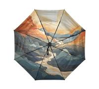 DDDIYEU Arte Del Marmo Della Luce Sacra Automatica Ombrello da Viaggio Antivento Compatto con Protezione Solare UPF 50+ Ideale per Ragazze