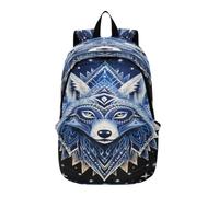 DDDIYEU Arte Mistica Celeste Lupo Blu Zaino Leggero Del Computer Portatile Di Trekking Bambini Borsa per Viaggio