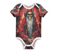 DDDIYEU Artistico Musicale Drammatico Rosso Body per Neonato Body in Cotone A Maniche Corte per Bambino 3-24 Mesi Estate