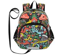 DDDIYEU Artwork Dell'universo Dei Serpenti Dei Cartoni Animati Zaino per Bambini Divertente con Orecchie,Mini Borsa a Spalla Carina,Zainetto per Bambini