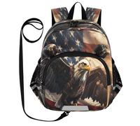 DDDIYEU Bella Bandiera Dell'aquila Zaino per Bambini Divertente con Orecchie,Mini Borsa a Spalla Carina,Zainetto per Bambini