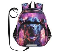 DDDIYEU Bella Opera D'arte Ad Acquerello Cane Viola Zaino per Bambini Divertente con Orecchie,Mini Borsa a Spalla Carina,Zainetto per Bambini