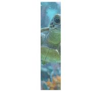 DDDIYEU Cartone Animato Tartaruga Marina Verde Griptape per Skateboard Grip Tape Autoadesivo Antiscivolo per Longboard Adesivi Grip 9x33in,44x10in(1pcs)