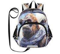 DDDIYEU Cool Gorilla Art Dell'acquerello Zaino per Bambini Divertente con Orecchie,Mini Borsa a Spalla Carina,Zainetto per Bambini