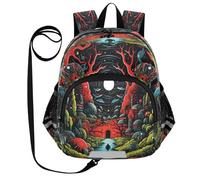 DDDIYEU Cool Gorilla Universo Arte Astratta Zaino per Bambini Divertente con Orecchie,Mini Borsa a Spalla Carina,Zainetto per Bambini