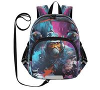 DDDIYEU Fantastica Opera D'arte Gorilla Zaino per Bambini Divertente con Orecchie,Mini Borsa a Spalla Carina,Zainetto per Bambini