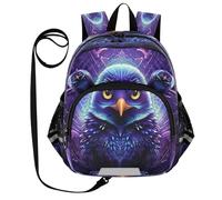 DDDIYEU Fantastica Opera D'arte Viola Del Pinguino Zaino per Bambini Divertente con Orecchie,Mini Borsa a Spalla Carina,Zainetto per Bambini