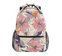 DDDIYEU Fiori Rosa Che Sbocciano Eleganti Bambini Zaini per Studenti Scolastico Zaino per Ragazze Ragazzi Capretto