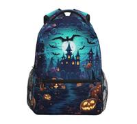DDDIYEU Foresta Oscura Misteriosa Halloween Bambini Zaini per Studenti Scolastico Zaino per Ragazze Ragazzi Capretto