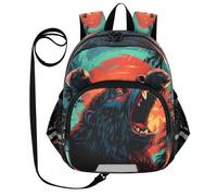 DDDIYEU Gorilla Licenziato Che Ulula Zaino per Bambini Divertente con Orecchie,Mini Borsa a Spalla Carina,Zainetto per Bambini