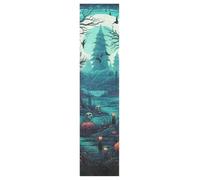 DDDIYEU Halloween Spettrale Della Foresta Oscura Griptape per Skateboard Grip Tape Autoadesivo Antiscivolo per Longboard Adesivi Grip 9x33in,44x10in(1pcs)