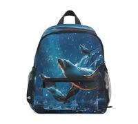 DDDIYEU Leoni Marini Blu Che Volano Cielo Scuro Zaino per Asilo Nido Prescolare Bambini Studente Bookbag Zainetti per 2-7 Anni Capretto Viaggio Ragazze Ragazzi