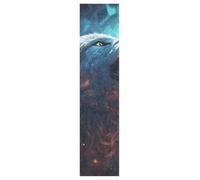DDDIYEU Lupo Che Ulula Spazio Buio Griptape per Skateboard Grip Tape Autoadesivo Antiscivolo per Longboard Adesivi Grip 9x33in,44x10in(1pcs)