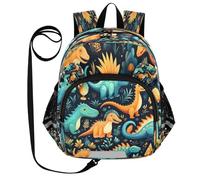 DDDIYEU Mondo Dei Cartoni Animati Di Dinosauro Zaino per Bambini Divertente con Orecchie,Mini Borsa a Spalla Carina,Zainetto per Bambini