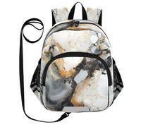 DDDIYEU Opera D'arte In Marmo Bianco Zaino per Bambini Divertente con Orecchie,Mini Borsa a Spalla Carina,Zainetto per Bambini