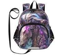 DDDIYEU Opera D'arte Robot Cavallo Zaino per Bambini Divertente con Orecchie,Mini Borsa a Spalla Carina,Zainetto per Bambini