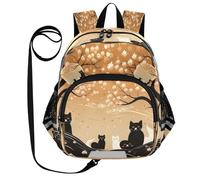 DDDIYEU Opere D'arte Gatti Neri Zaino per Bambini Divertente con Orecchie,Mini Borsa a Spalla Carina,Zainetto per Bambini