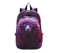 DDDIYEU Pecora Viola Mistica Incandescente Zaino Leggero Del Computer Portatile Di Trekking Bambini Borsa per Viaggio