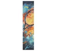 DDDIYEU Racchetta Arancione Tennis Griptape per Skateboard Grip Tape Autoadesivo Antiscivolo per Longboard Adesivi Grip 9x33in,44x10in(1pcs)