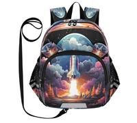DDDIYEU Razzo Dei Cartoni Animati Di Fuoco Zaino per Bambini Divertente con Orecchie,Mini Borsa a Spalla Carina,Zainetto per Bambini