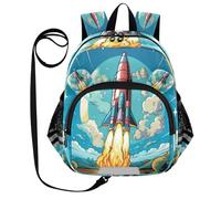 DDDIYEU Razzo Di Fuoco Dei Cartoni Animati Zaino per Bambini Divertente con Orecchie,Mini Borsa a Spalla Carina,Zainetto per Bambini