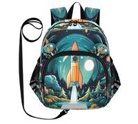 DDDIYEU Razzo Spaziale Cartone Animato Zaino per Bambini Divertente con Orecchie,Mini Borsa a Spalla Carina,Zainetto per Bambini