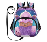 DDDIYEU Simpatica Medusa Cartone Animato Doodle Zaino per Bambini Divertente con Orecchie,Mini Borsa a Spalla Carina,Zainetto per Bambini