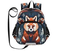 DDDIYEU Simpatico Panda Rosso Animale Zaino per Bambini Divertente con Orecchie,Mini Borsa a Spalla Carina,Zainetto per Bambini