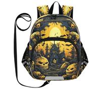 DDDIYEU Teschio D'arte Di Halloween Zaino per Bambini Divertente con Orecchie,Mini Borsa a Spalla Carina,Zainetto per Bambini