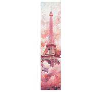 DDDIYEU Torre Rosa Sognante Romantico Griptape per Skateboard Grip Tape Autoadesivo Antiscivolo per Longboard Adesivi Grip 9x33in,44x10in(1pcs)