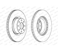 DDF1298 FERODO DISCHI FRENO ANTERIORI PER FIAT GRANDE PUNTO 1.9MJ