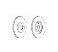 Ferodo Dischi freno ant. Alfa Romeo 147 (937)/156 (932)/156 Sportwagon (932) Premier 2 pz DDF156