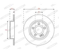 DDF3024C FERODO Disco freno per MERCEDES-BENZ