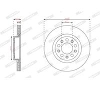 DDF3085C FERODO Disco freno per ALFA ROMEO
