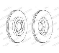 DDF927 FERODO DISCHI FRENO ANT. PER AUDI SEAT SKODA VW D.256